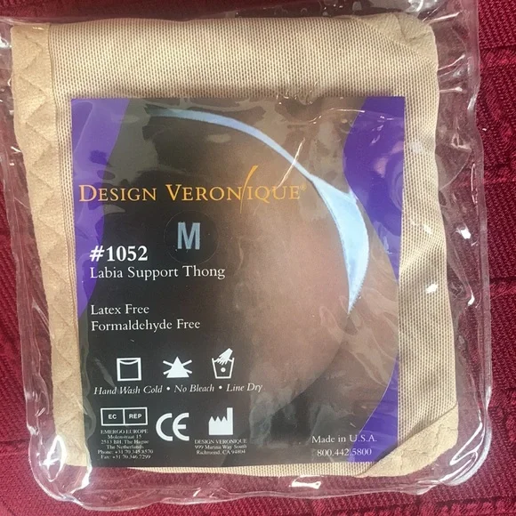Design Veronique Non Zippered TRAM Flap Girdle #1450 Latex Formaldehyde Free Med - Picture 5 of 6
